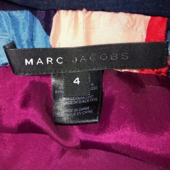 Marc Jacobs Tiered Abstract Silk Blend Skirt 4 - Picture 3 of 5